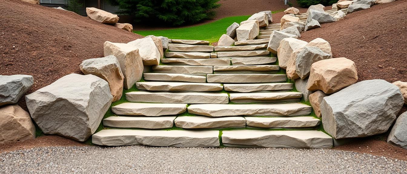 Sloping Step Xeri33 Hardscaping